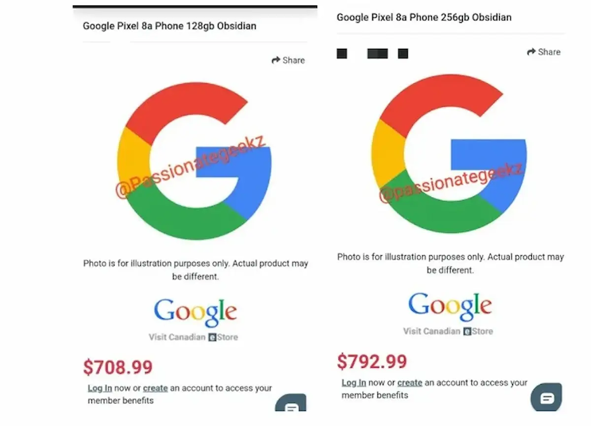 Preço do Google Pixel 8a