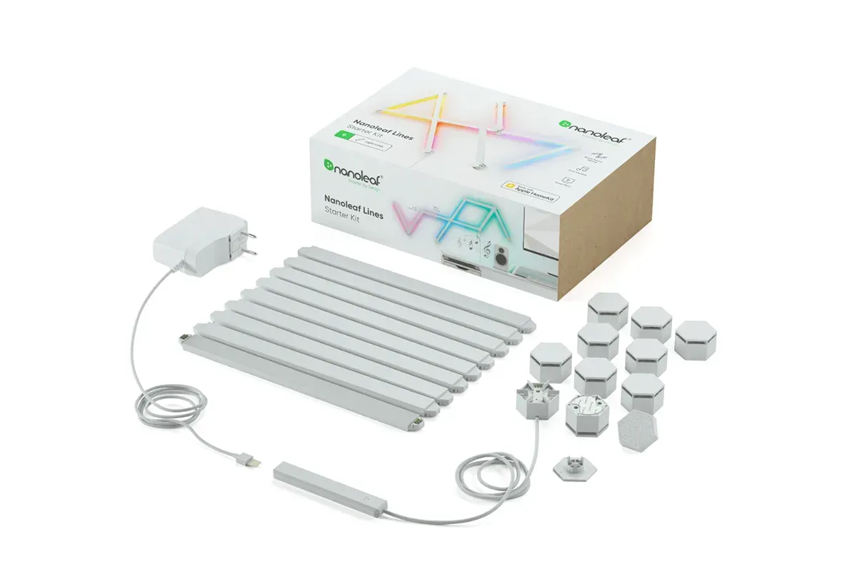 O que traz no Starter Kit das NanoLeaf Lines